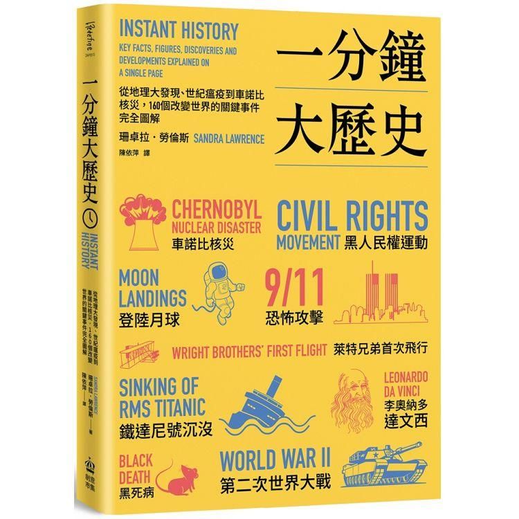  一分鐘大歷史：從地理大發現、世紀瘟疫到車諾比核災，160個改變世界的關鍵事件完全圖解