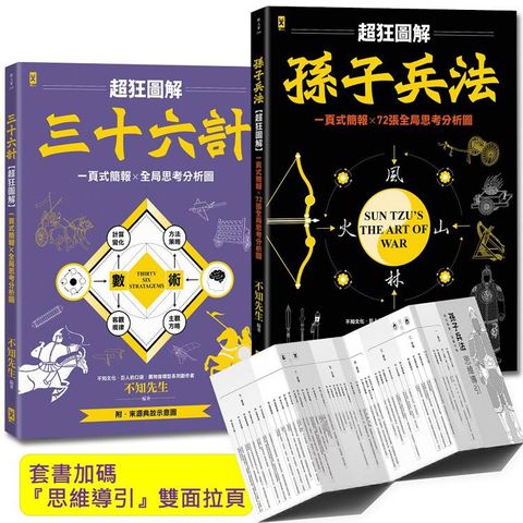 孫子兵法+三十六計【超狂圖解(2冊套書)】：一頁式簡報╳全局思考分析圖(套書加碼『思維導引』雙面