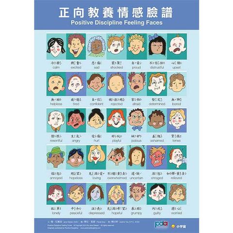正向教養情感臉譜海報（官方授權‧中英對照‧注音版）