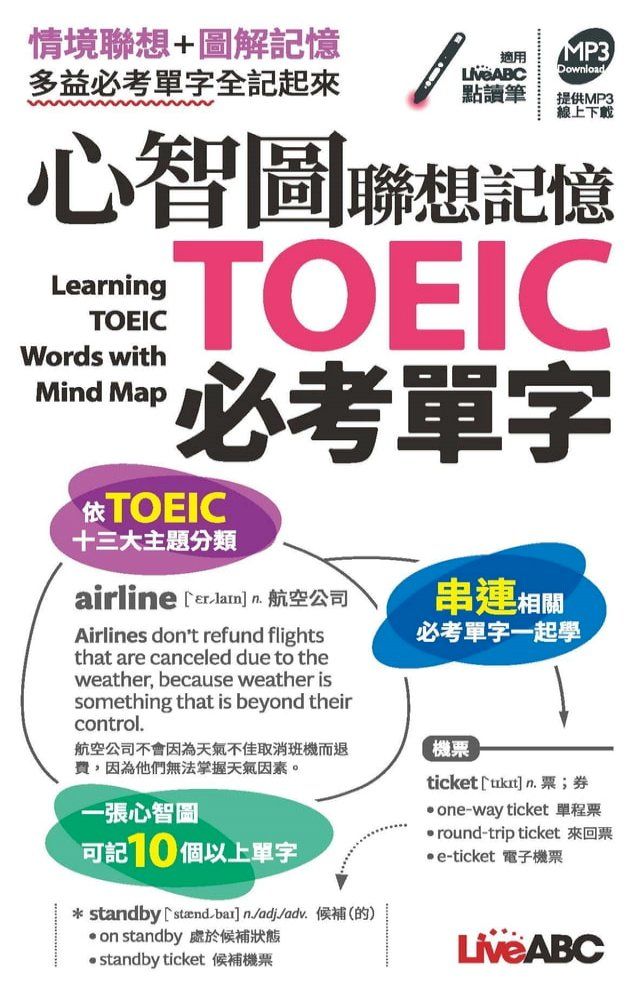  心智圖聯想記憶TOEIC必考單字(口袋書)(Kobo/電子書)