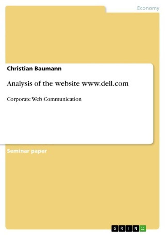  Analysis of the website www.dell.com(Kobo/電子書)