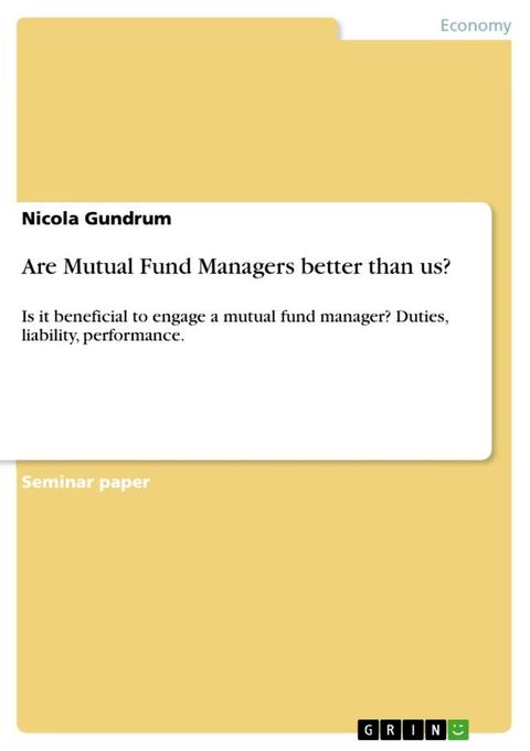 Are Mutual Fund Managers better than us?(Kobo/電子書)