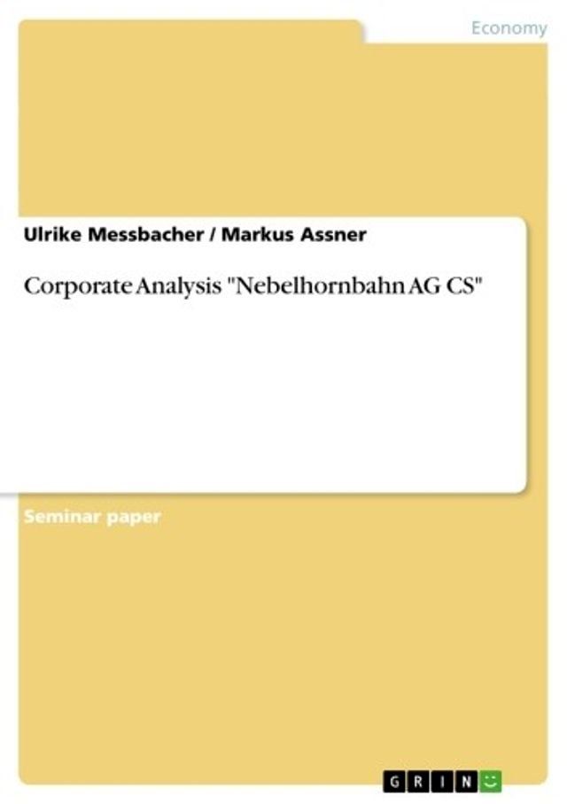  Corporate Analysis 'Nebelhornbahn AG CS'(Kobo/電子書)