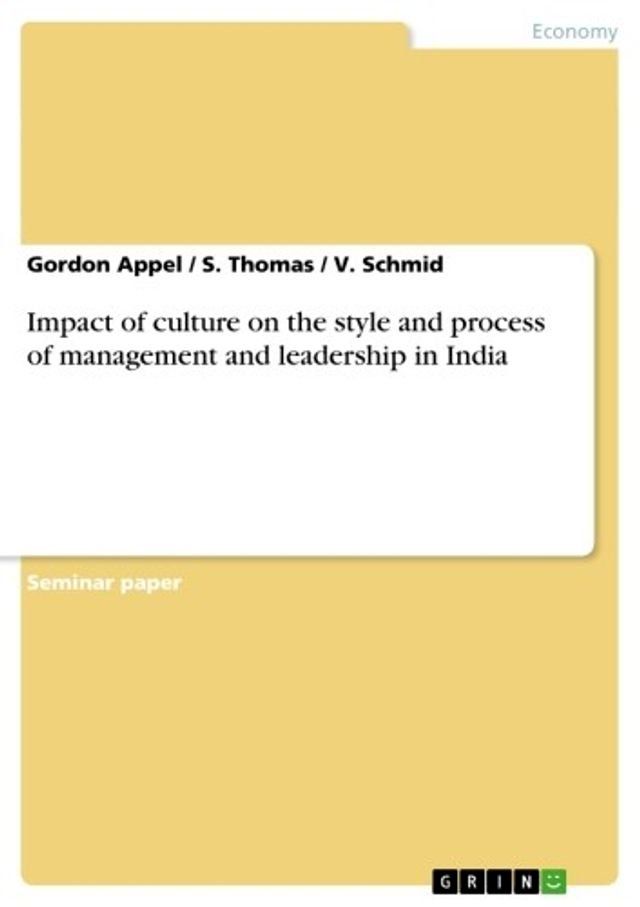  Impact of culture on the style and process of management and leadership in India(Kobo/電子書)