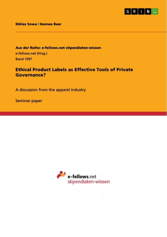  Ethical Product Labels as Effective Tools of Private Governance?(Kobo/電子書)