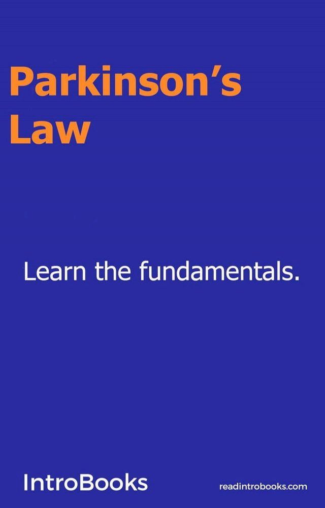  Parkinson’s Law(Kobo/電子書)