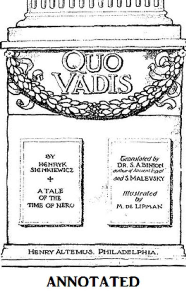  Quo Vadis: A Narrative of the Time of Nero (Annotated)(Kobo/電子書)