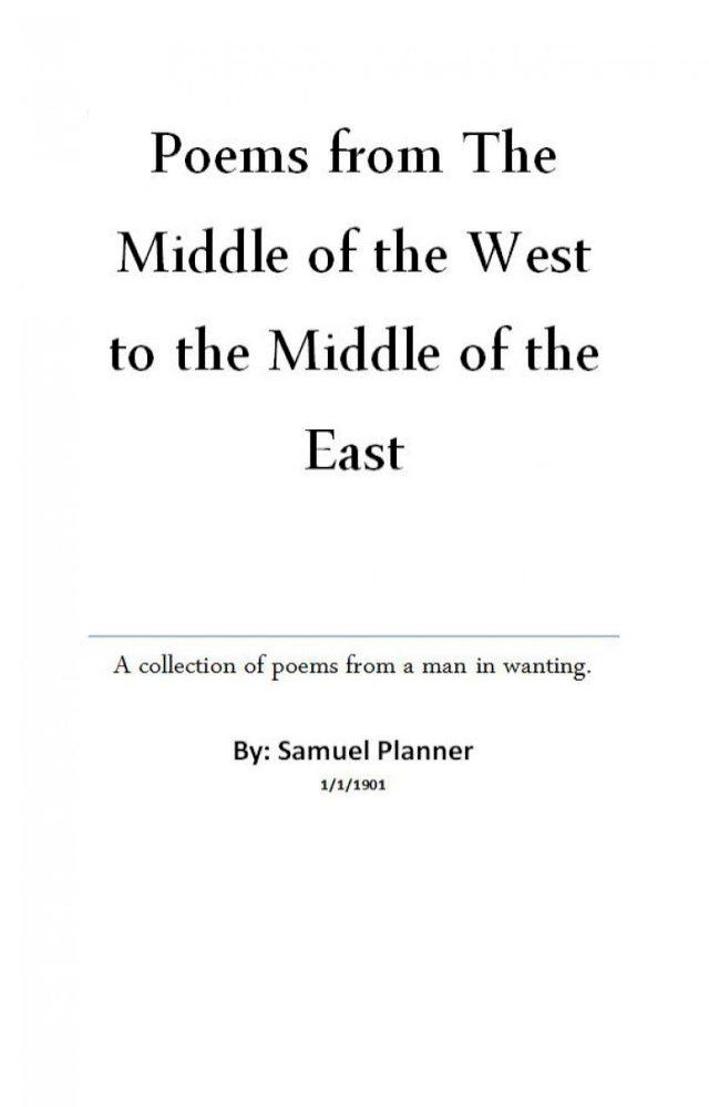  Poems From The Middle Of The West To The Middle Of The East(Kobo/電子書)