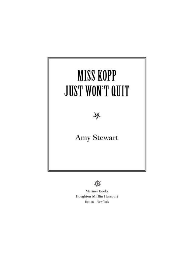  Miss Kopp Just Won't Quit(Kobo/電子書)