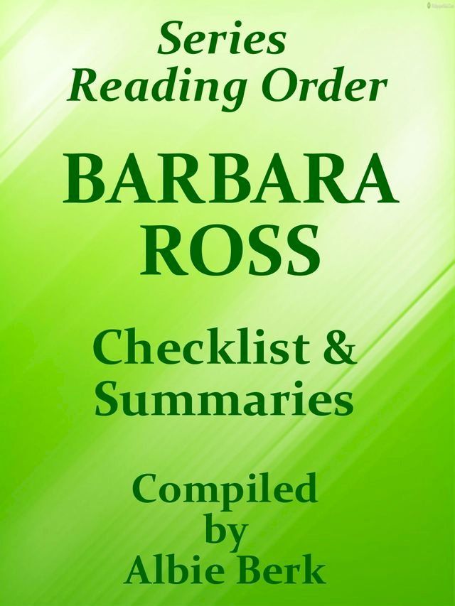  Barbara Ross: Series Reading Order - with Summaries & Checklist(Kobo/電子書)