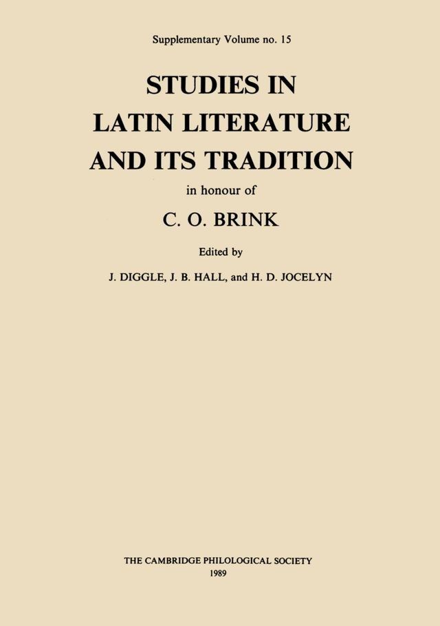  Studies in Latin Literature and Its Tradition(Kobo/電子書)