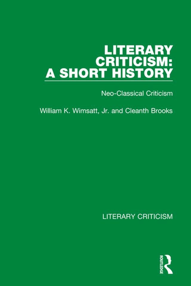  Literary Criticism: A Short History(Kobo/電子書)