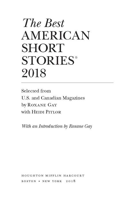 The Best American Short Stories 2018(Kobo/電子書)