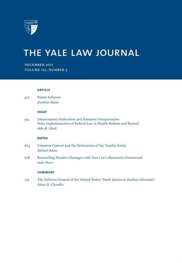  Yale Law Journal: Volume 121, Number 3 - December 2011(Kobo/電子書)