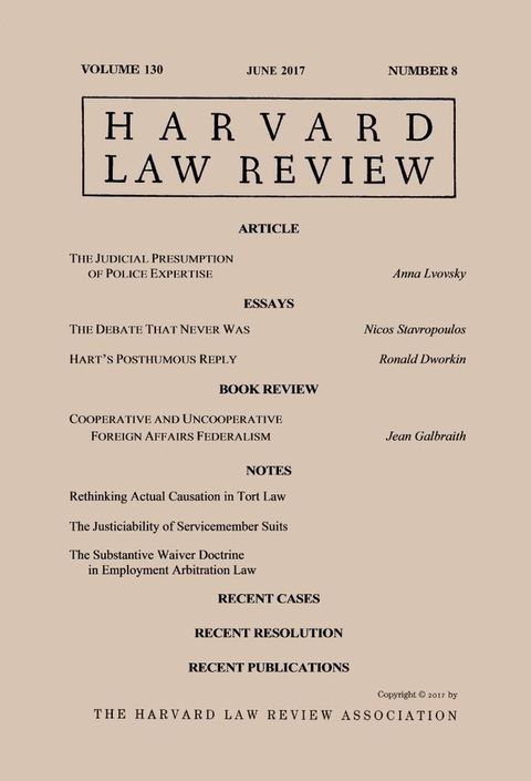 Harvard Law Review: Volume 130, Number 8 - June 2017(Kobo/電子書)