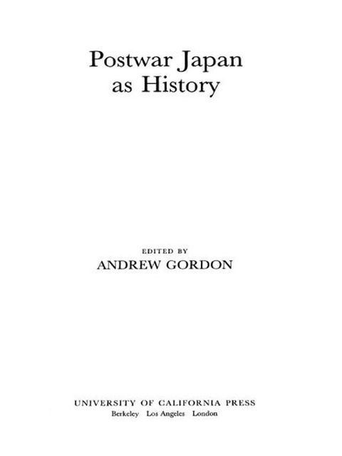 Postwar Japan as History(Kobo/電子書)