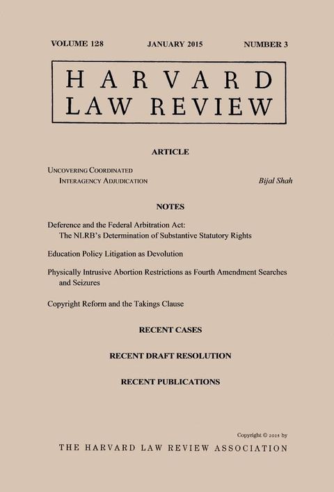 Harvard Law Review: Volume 128, Number 3 - January 2015(Kobo/電子書)