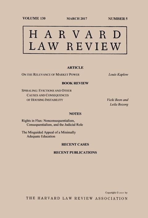 Harvard Law Review: Volume 130, Number 5 - March 2017(Kobo/電子書)