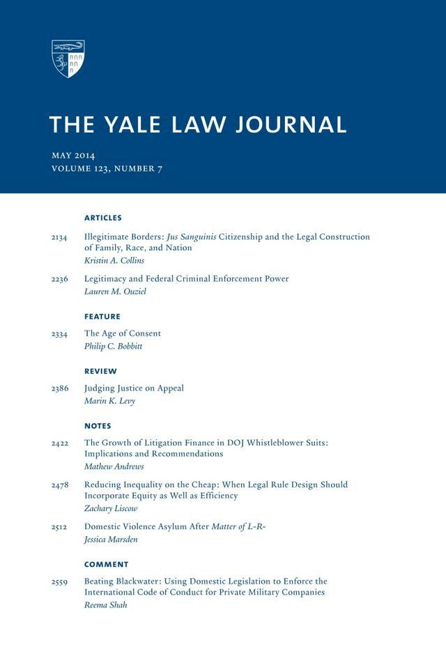  Yale Law Journal: Volume 123, Number 7 - May 2014(Kobo/電子書)