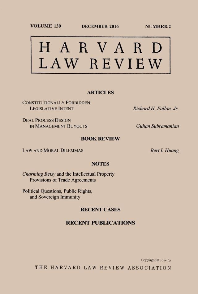  Harvard Law Review: Volume 130, Number 2 - December 2016(Kobo/電子書)