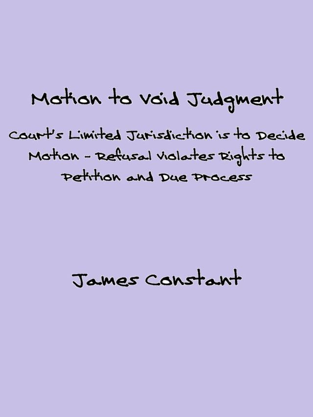  Motion to Void Judgment(Kobo/電子書)