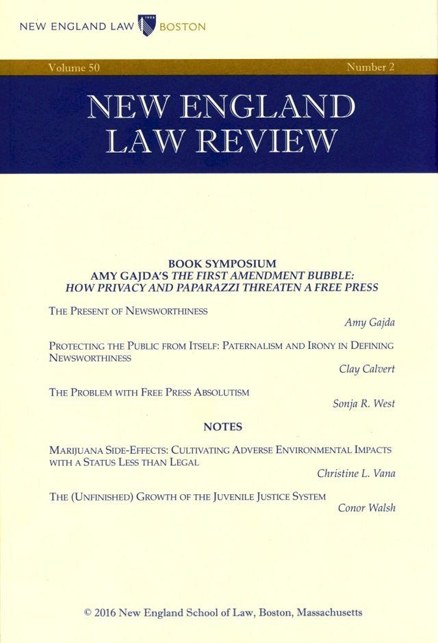  New England Law Review: Volume 50, Number 2 - Winter 2016(Kobo/電子書)