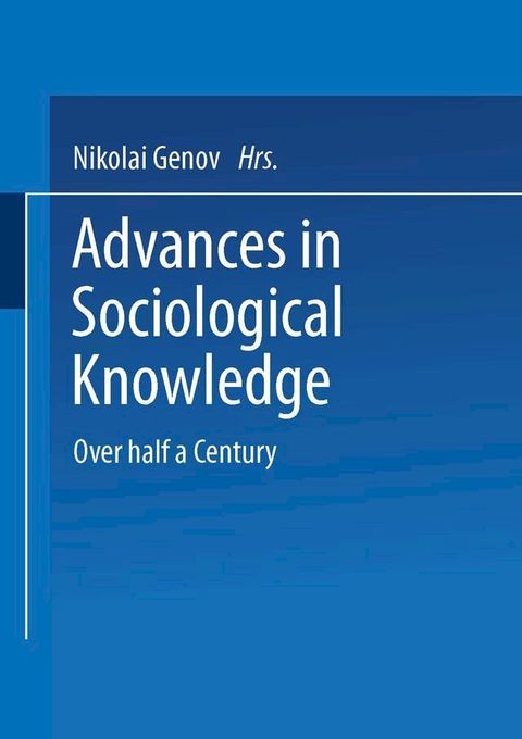 Advances in Sociological Knowledge(Kobo/電子書)