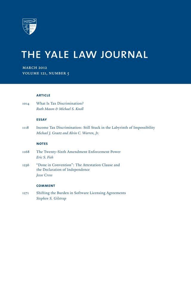  Yale Law Journal: Volume 121, Number 5 - March 2012(Kobo/電子書)