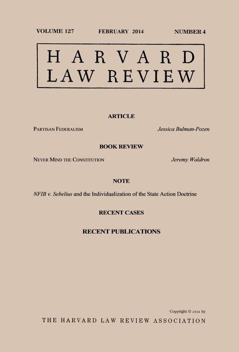 Harvard Law Review: Volume 127, Number 4 - February 2014(Kobo/電子書)