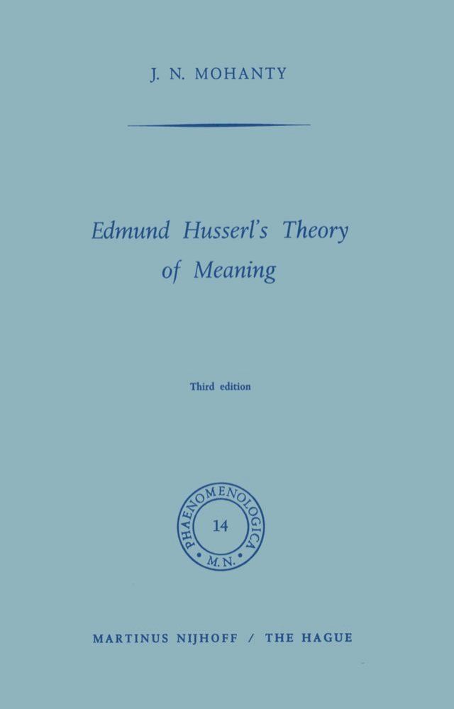  Edmund Husserl’s Theory of Meaning(Kobo/電子書)