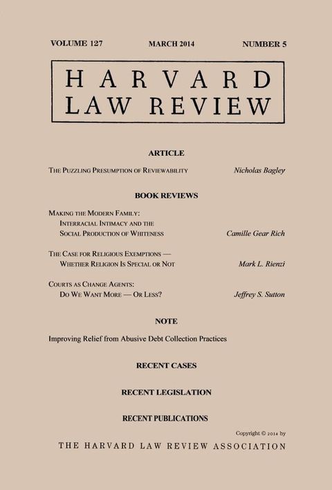 Harvard Law Review: Volume 127, Number 5 - March 2014(Kobo/電子書)