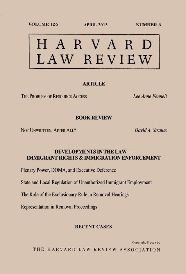  Harvard Law Review: Volume 126, Number 6 - April 2013(Kobo/電子書)