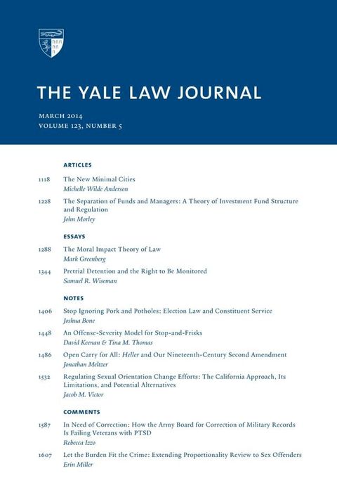 Yale Law Journal: Volume 123, Number 5 - March 2014(Kobo/電子書)