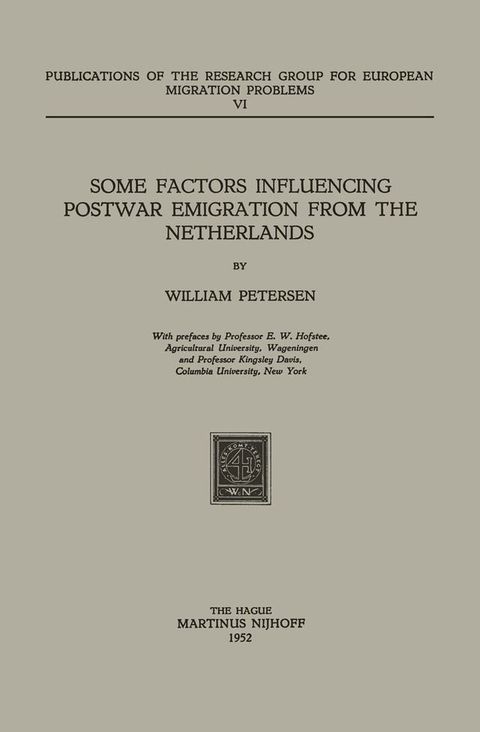 Some Factors Influencing Postwar Emigration from the Netherlands(Kobo/電子書)