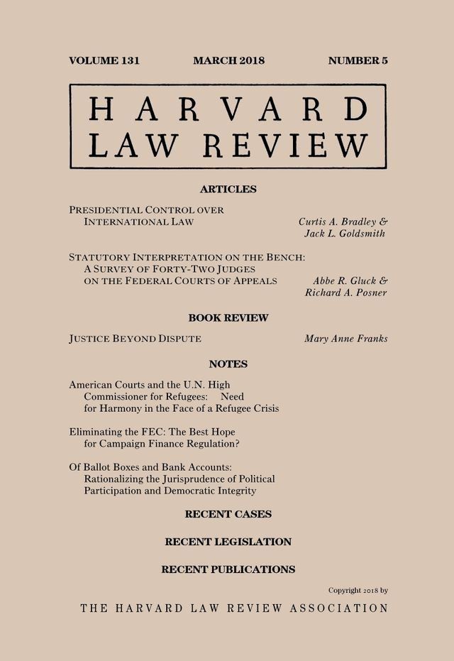  Harvard Law Review: Volume 131, Number 5 - March 2018(Kobo/電子書)