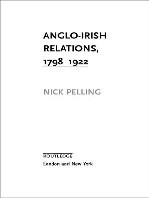 Anglo-Irish Relations(Kobo/電子書)