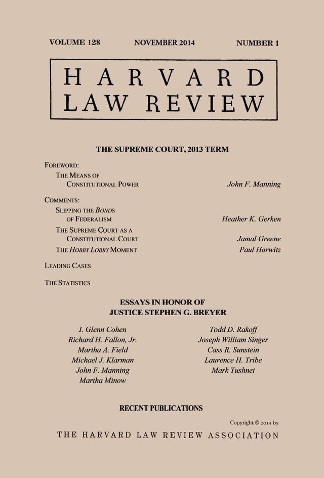  Harvard Law Review: Volume 128, Number 1 - November 2014(Kobo/電子書)