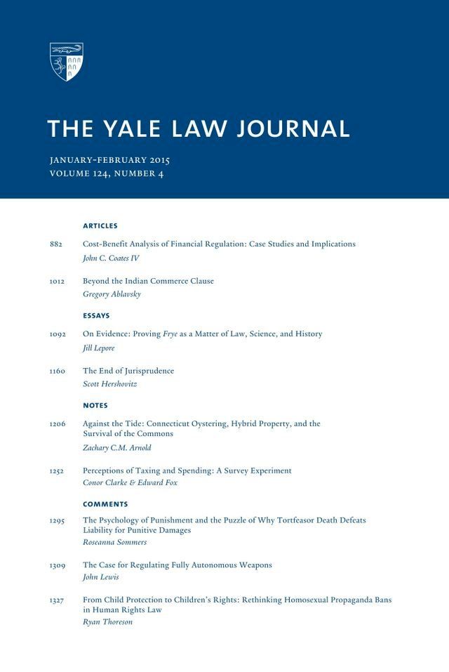  Yale Law Journal: Volume 124, Number 4 - January-February 2015(Kobo/電子書)