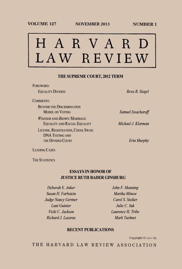  Harvard Law Review: Volume 127, Number 1 - November 2013(Kobo/電子書)