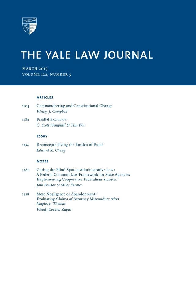  Yale Law Journal: Volume 122, Number 5 - March 2013(Kobo/電子書)