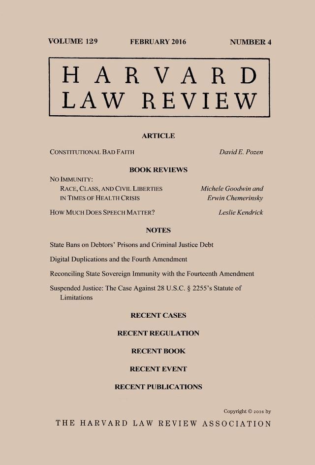  Harvard Law Review: Volume 129, Number 4 - February 2016(Kobo/電子書)