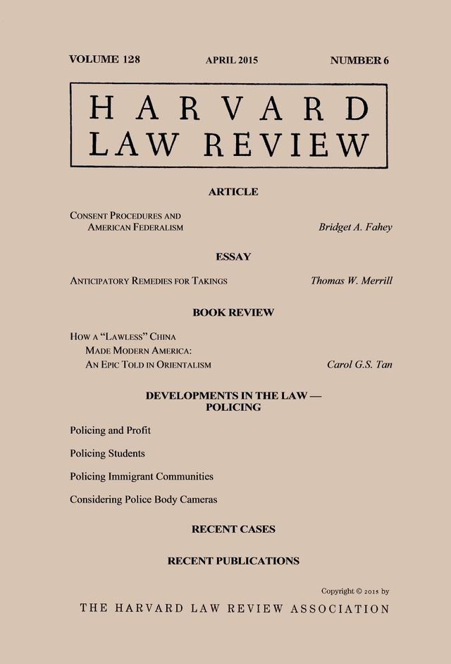  Harvard Law Review: Volume 128, Number 6 - April 2015(Kobo/電子書)