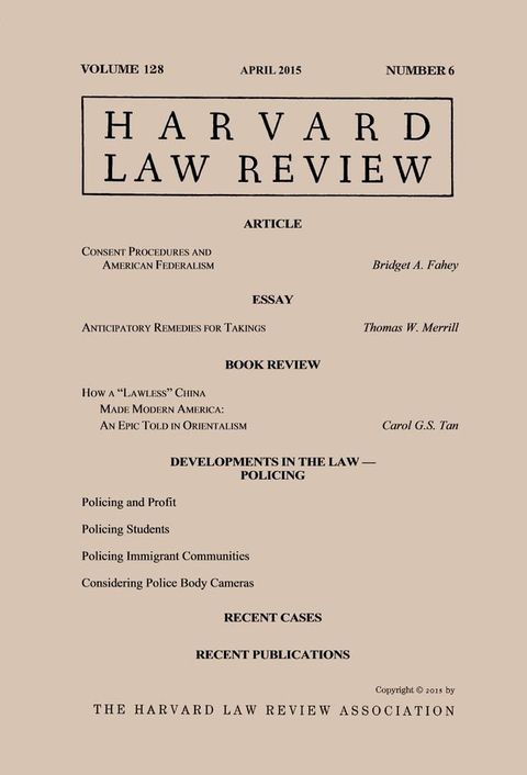 Harvard Law Review: Volume 128, Number 6 - April 2015(Kobo/電子書)