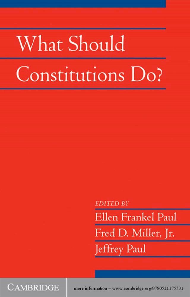  What Should Constitutions Do?(Kobo/電子書)