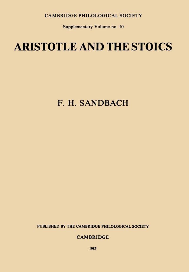  Aristotle and the Stoics(Kobo/電子書)