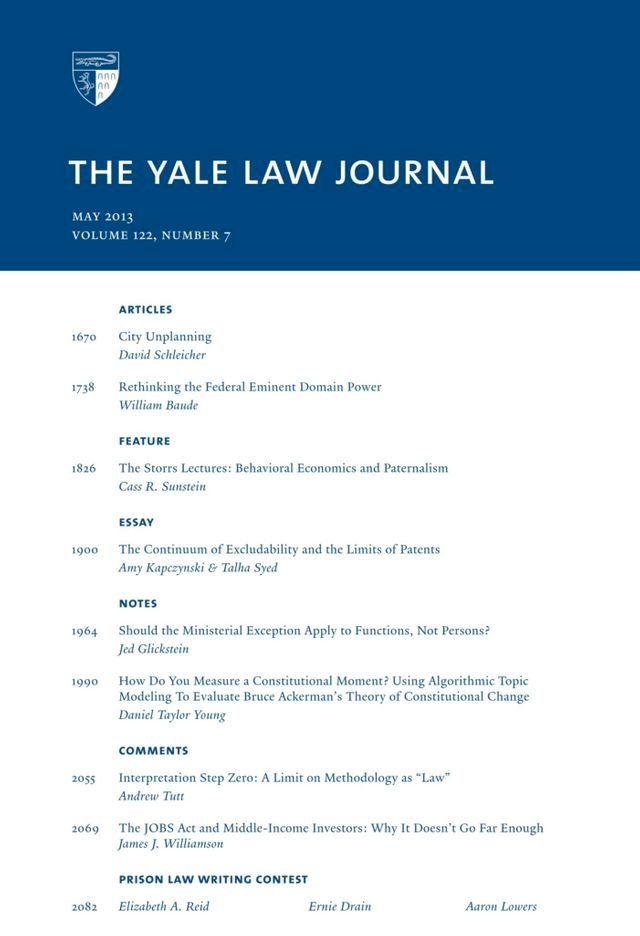  Yale Law Journal: Volume 122, Number 7 - May 2013(Kobo/電子書)