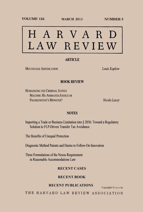 Harvard Law Review: Volume 126, Number 5 - March 2013(Kobo/電子書)