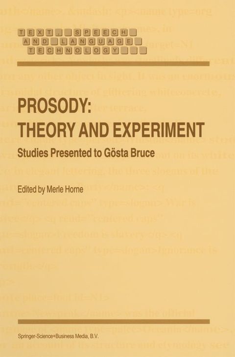 Prosody: Theory and Experiment(Kobo/電子書)