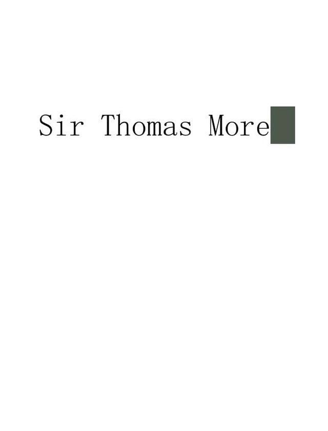  Sir Thomas More(Kobo/電子書)