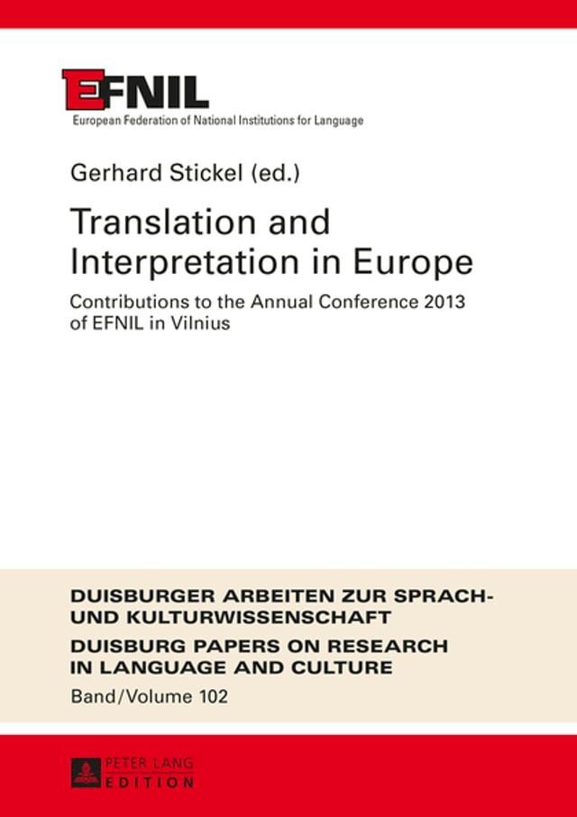  Translation and Interpretation in Europe(Kobo/電子書)